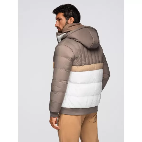  Sacou OMBRE OM-JALP-0296 BEJ ȘI ALB 