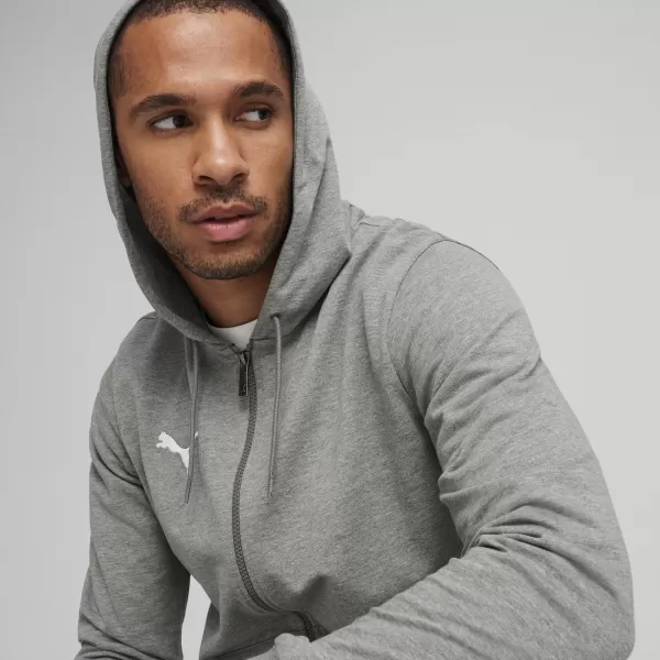  Sacou PUMA TEAMGOAL CASUALS HOODED JACK 658595_33 HEATHER GRI MEDIU/ALB 