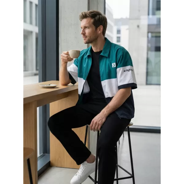  Cămașă premium pentru bărbați ALTISPORT VOJ/ALM051KOS01 KEROSEN/NEGRU 