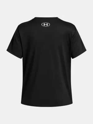Tricou fetita UNDER ARMOUR TECH VARSITY GRAPHIC SS 6007917-001 NEGRU