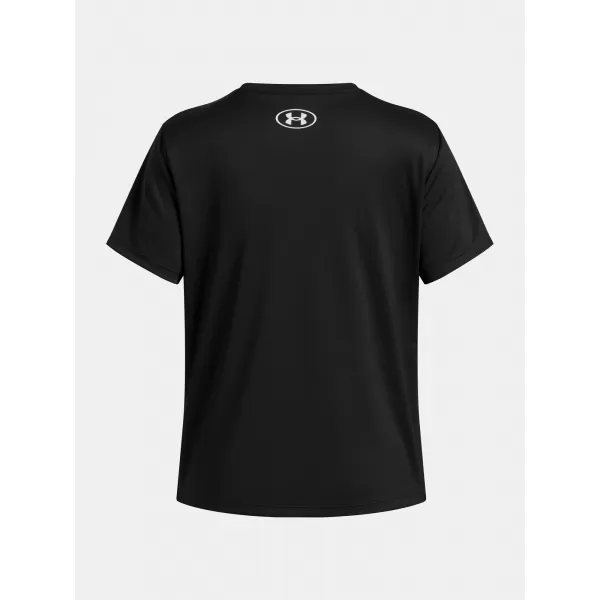  Tricou fetita UNDER ARMOUR TECH VARSITY GRAPHIC SS 6007917-001 NEGRU 