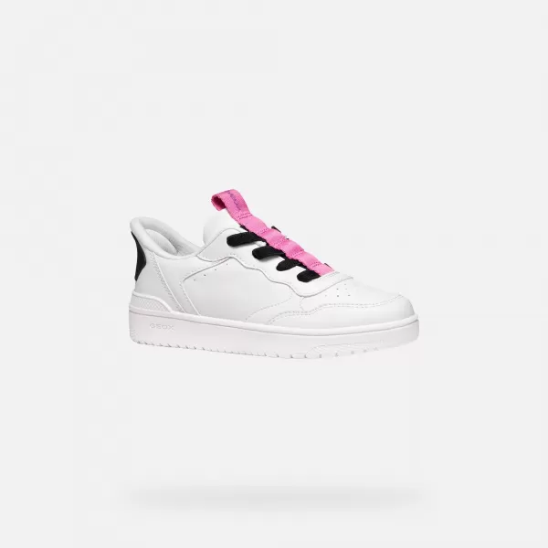  Adidași pentru fete GEOX WASHIBA FAST IN J56NSA05415C0563 ALB 