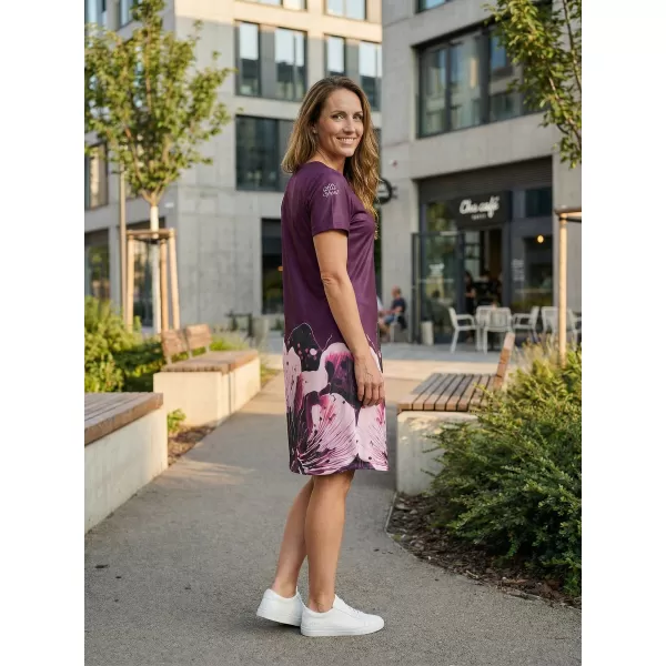  Tricou premium extins pentru femei ALTISPORT VOJ/ALW090SAT02 BURGUNDIA 