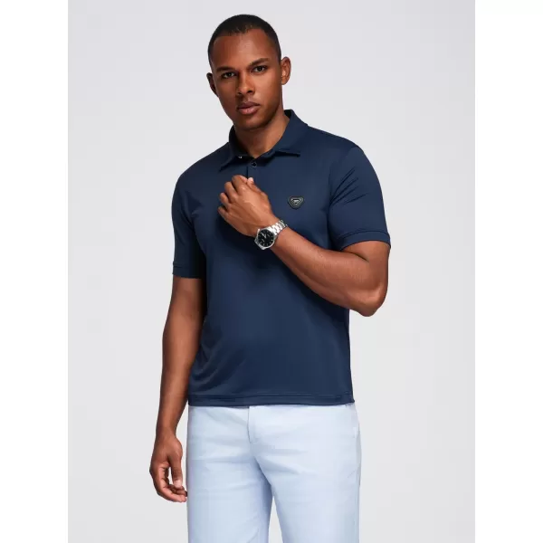  Mens t -thirt cu guler OMBRE OM-POSS-0150 ALBASTRU MARIN 