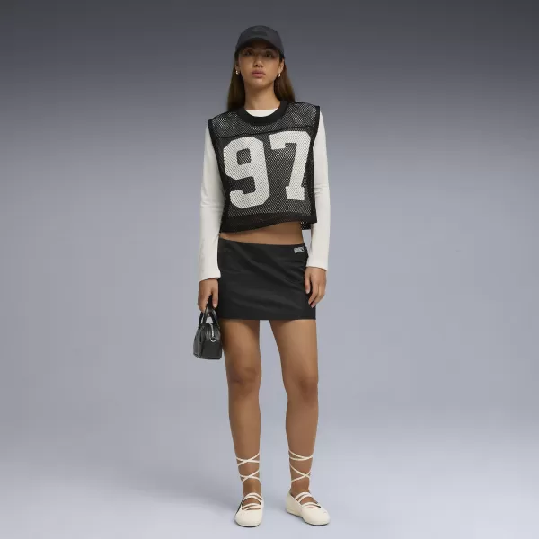  Fusta doamnelor PUMA X ROSÉ MICRO MINI SKIRT 63379801 PUMA NEGRU 