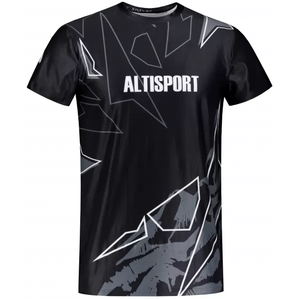  Cămașă de agrement pentru bărbați premium ALTISPORT VOJ/ALM123TR06 ALB-NEGRU 