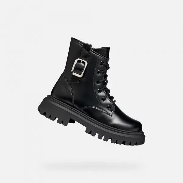  Botine pentru fete GEOX MAQUINNENS J56M6C000CNC9999 NEGRU 