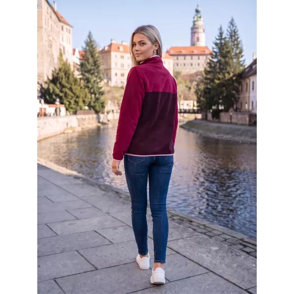  Hanorac de damă din fleece ALTISPORT GEMMY BURGUNDIA 