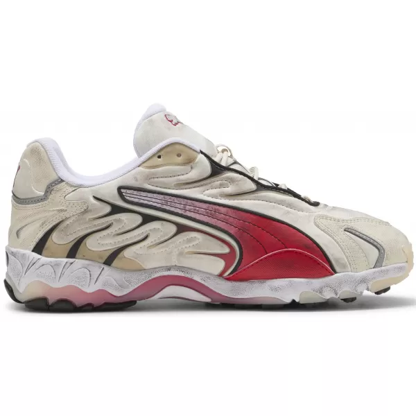  Pantofi pentru bărbați PUMA INHALE DISTRESSED 40453202 ZĂPADĂ ALPINĂ/PENTRU TOATE TIMPURILE ROȘII 