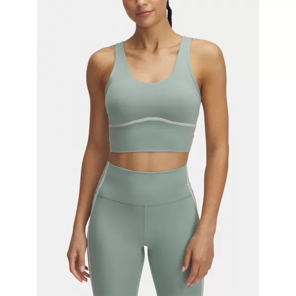  Maieu de damă UNDER ARMOUR MERIDIAN PIPED CROP TANK 6003529-348 VERDE 