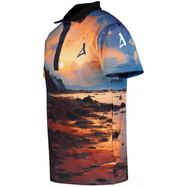  Tricou funcțional pentru bărbați cu guler premium ALTISPORT VOJ/ALM116TR05 BANCAR 