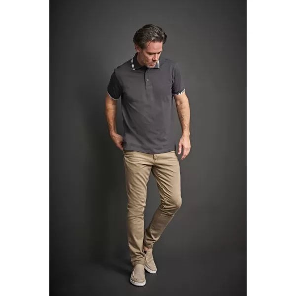  Tricou pentru bărbați TEE JAYS | TJ 1407 GRI ÎNCHIS/ALB 