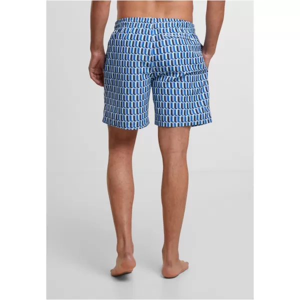 Pantaloni scurți de baie URBAN CLASSICS TB2679 MODEL RETRO ALBASTRU 