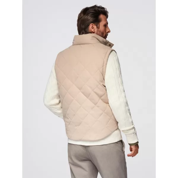  Vestă OMBRE OM-JAVJ-0277 BEJ 