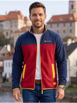 Hanorac pentru bărbați din fleece ALTISPORT GAMEL BURGUNDIA