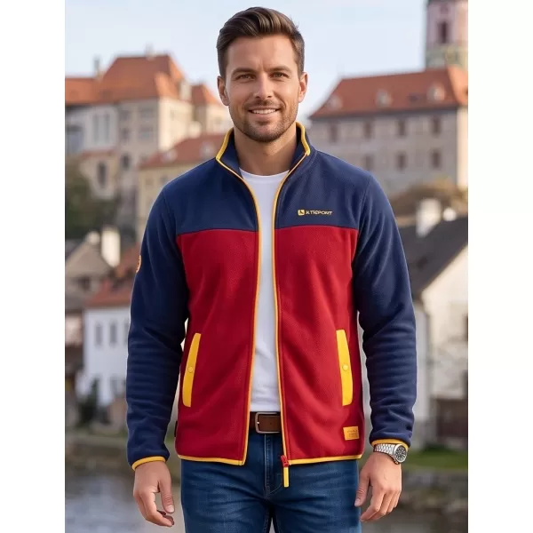  Hanorac pentru bărbați din fleece ALTISPORT GAMEL BURGUNDIA 