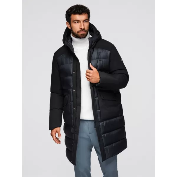  Palton pentru bărbați OMBRE OM-JALJ-0308 NEGRU 