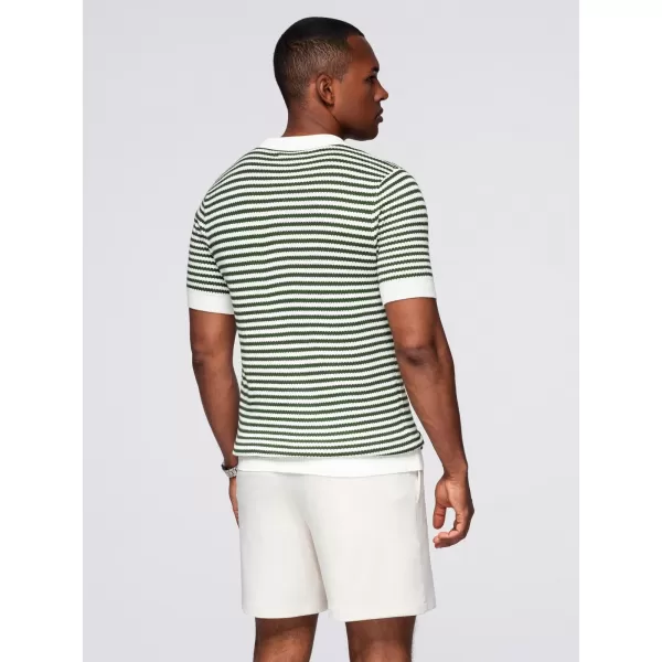  Tricou pentru bărbați OMBRE OM-POSS-0161 ALB ȘI MĂSLIN 