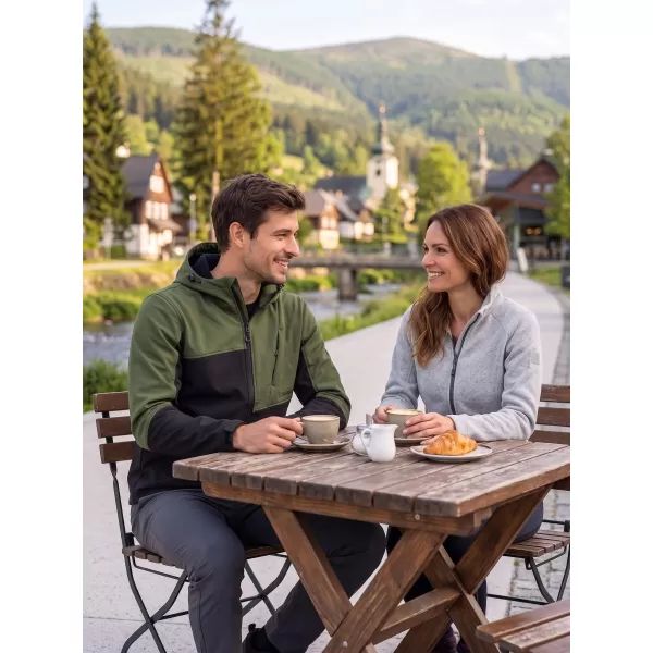  Jacheta pentru bărbați ALTISPORT GAN KAKI/NEGRU 