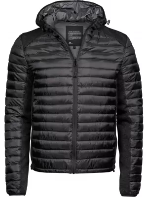 Jachetă pentru bărbați TEE JAYS | TJ 9610 MELANGE NEGRU/NEGRU