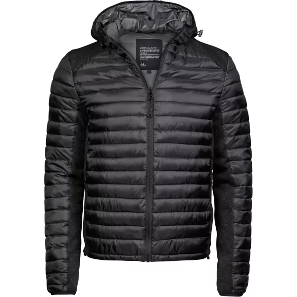  Jachetă pentru bărbați TEE JAYS | TJ 9610 MELANGE NEGRU/NEGRU 