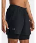 Pantaloni scurți pentru bărbați UNDER ARMOUR UA LAUNCH 5'' 2-IN-1 SHORTS 1382640-001 NEGRU