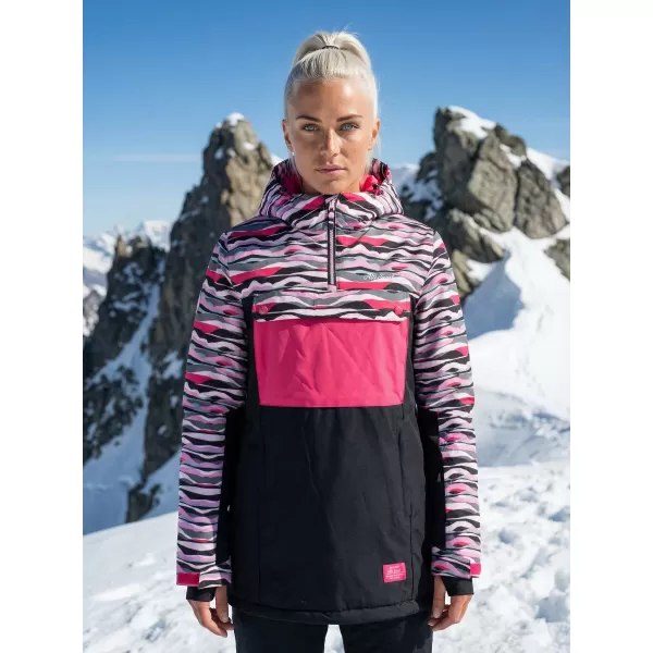  Geaca de iarna dama ALTISPORT GANICE NEGRU/ROZ 
