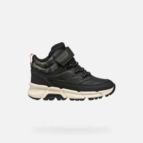 Botine pentru baieti GEOX FLEXYPER PLUS J36LCG0MEMNC0033 NEGRU 