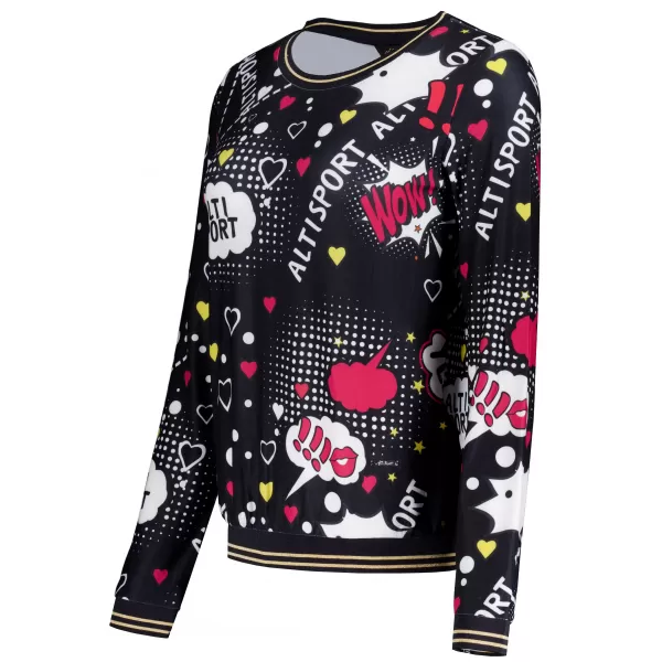  Tricou de damă ALTISPORT GAIA NEGRU 