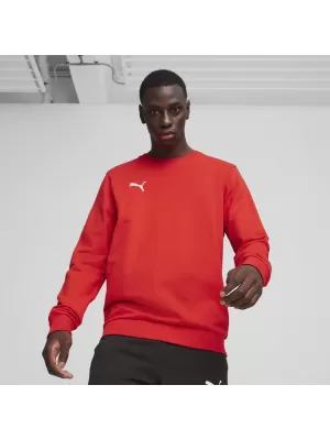 Panoul pentru bărbați PUMA TEAMGOAL CASUALS CREW NECK S 658592_01 PUMA RED/PUMA WHITE