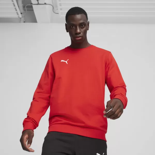  Panoul pentru bărbați PUMA TEAMGOAL CASUALS CREW NECK S 658592_01 PUMA RED/PUMA WHITE 