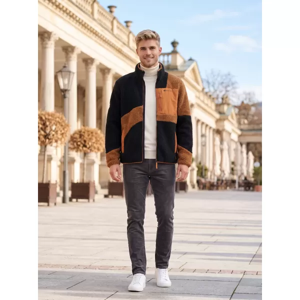 Hanorac pentru bărbați din fleece ALTISPORT GANAN NEGRU/MARO 