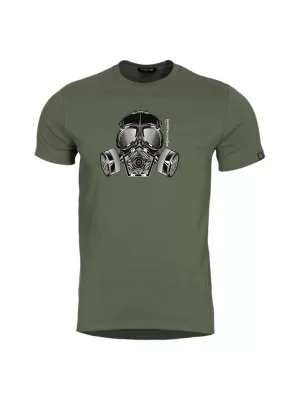 tricou PENTAGON AGERON GAS MASK K09012 VERDE MĂSLINIU