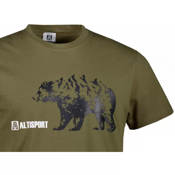  Tricou pentru bărbați cu mâneci scurte ALTISPORT ALM193129 KAKI 