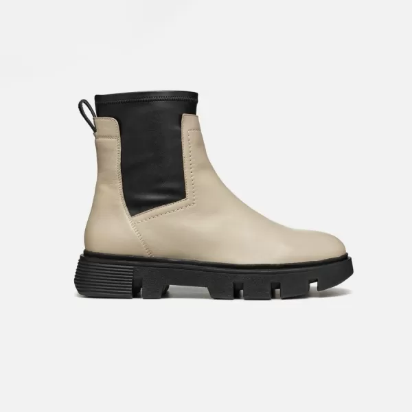  Pantofi de dama cu siret GEOX VILDE CREMOS 