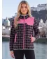 Hanorac de damă din fleece ALTISPORT GENESIS NEGRU/BEJ DESCHIS