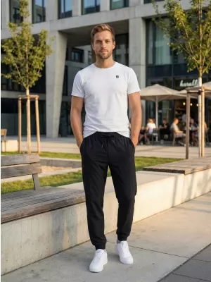 Pantaloni pentru bărbați ALTISPORT ATS JOGGER CLASSIC - FIT NEGRU