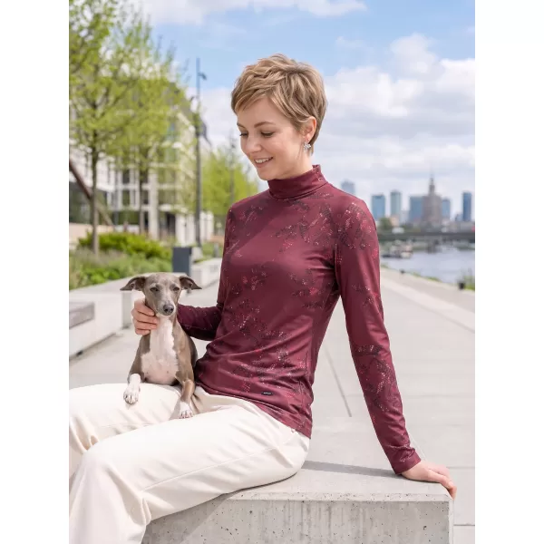  Tricou pentru femei ALTISPORT GERDA BURGUNDIA 