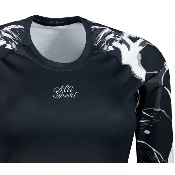 Tricou funcțional pentru femei cu mâneci lungi premium ALTISPORT VOJ/ALW114TR03 NEGRU 