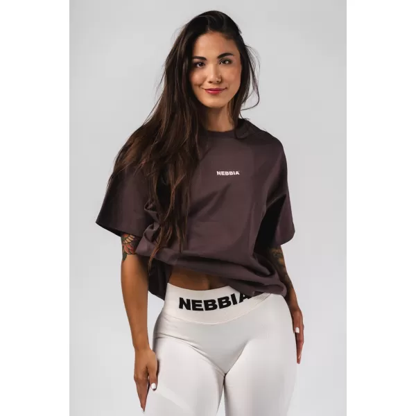  Tricou supradimensionat RESET 491 MARO ÎNCHIS Nebbia 