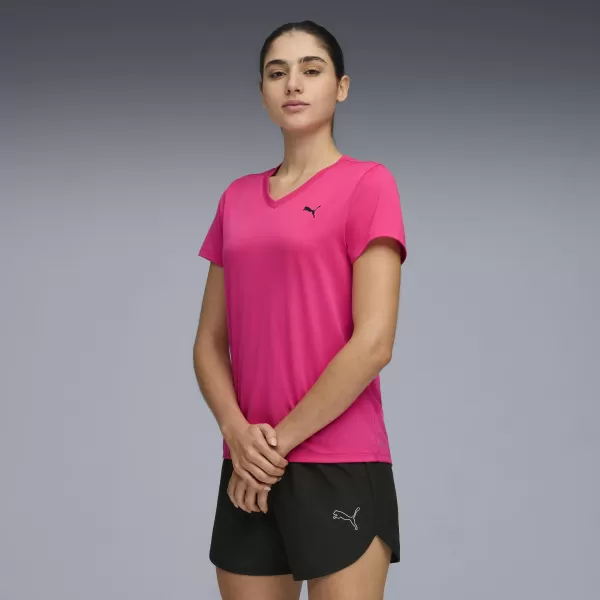  Cămaşă PUMA W TAD ESSENTIAL VNECK TEE 52589099 ROZ STRĂLUCITOR 