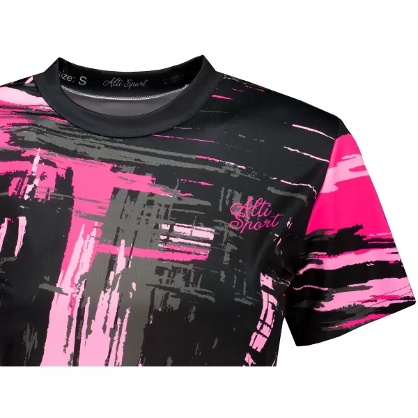  Crop top de damă premium ALTISPORT VOJ/ALW010TR07 ČERNÁ/SVĚTLE RŮŽOVÁ NEGRU/ROZ DESCHIS 
