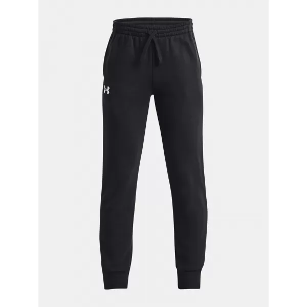  Pantaloni de trening pentru băieți UNDER ARMOUR UA RIVAL FLEECE JOGGERS 1379787-001 NEGRU 