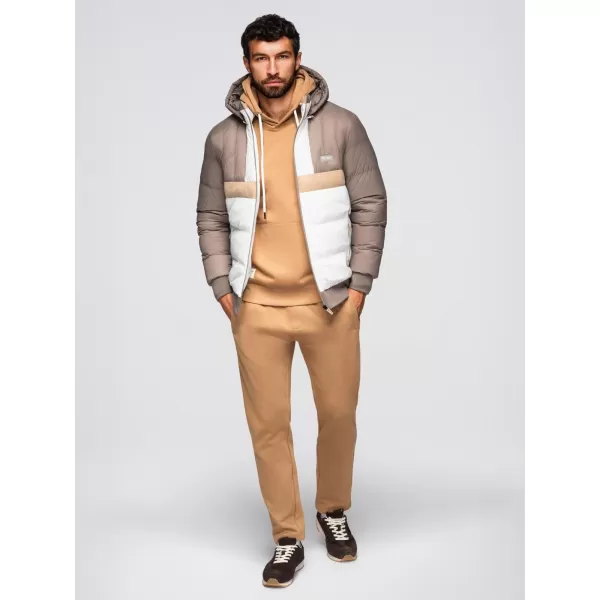  Sacou OMBRE OM-JALP-0296 BEJ ȘI ALB 