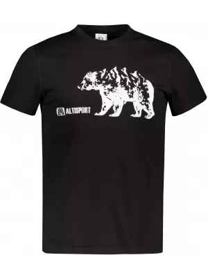 Tricou pentru bărbați cu mâneci scurte ALTISPORT ALM193129 NEGRU