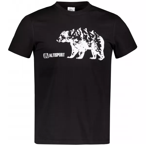  Tricou pentru bărbați cu mâneci scurte ALTISPORT ALM193129 NEGRU 