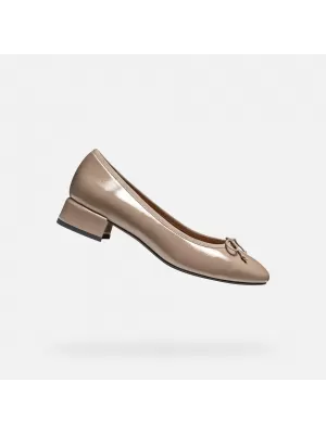 Pantofi de dama cu toc GEOX FLORETIA BEJ