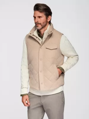 Vestă OMBRE OM-JAVJ-0277 BEJ