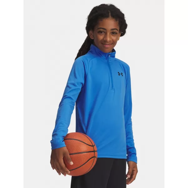  Tricou băieți UNDER ARMOUR UA TECH 2.0 1/2 ZIP 1363286-402 ALBASTRU 