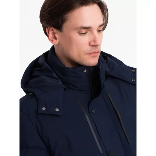  Geacă de iarnă pentru bărbați OMBRE OM-JAHP-0306 ALBASTRU MARIN 